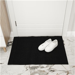 Покрытие ковровое щетинистое «Травка», 60×90 см, чёрное