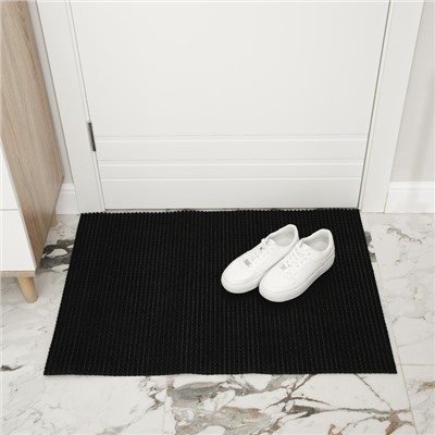 Покрытие ковровое щетинистое «Травка», 60×90 см, чёрное