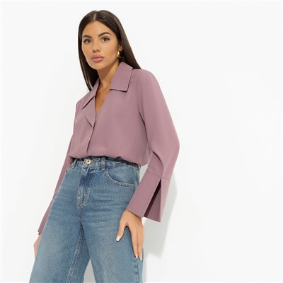 Блуза полуприталенного силуэта, Амбассадор стиля (dusty)