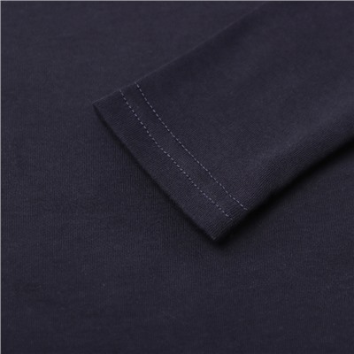 Лонгслив для девочки, цвет темно-синий, рост 122