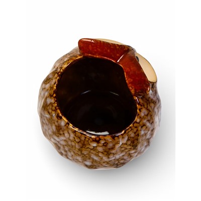 Декоративный горшок для цветов «Совёнок», 550 мл, 11×11.5×10 см, керамика, бежевый