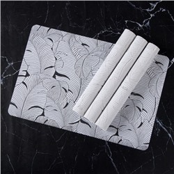 Салфетки сервировочные на стол «Мираж», 4 шт., 30×45 см, белые