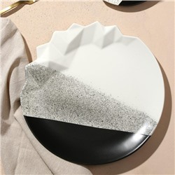 Тарелка плоская керамическая «Снежные горы», d=27 см