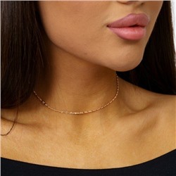 Цепочка женская на шею Fallon покрытие: позолота, плетение с алмазным покрытием и вставками, 40230/84100391, арт.214.411