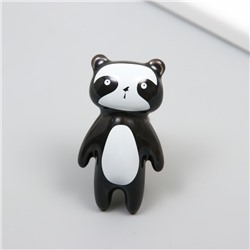 Ручка для шкатулки керамика, металл «Панда», 6.3×3.5 см