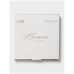 Тарелка десертная WY Bloomware. d=20 см, фарфор, белая, зелёная