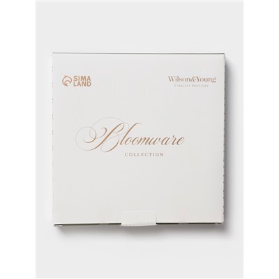 Тарелка десертная WY Bloomware. d=20 см, фарфор, белая, зелёная