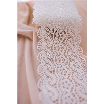 Кружево гипюровое, 105 мм, 6.8±0.5 м, цвет белый