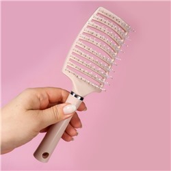 Расчёска массажная, широкая, вентилируемая, 7.3×25.3(±1) см, МИКС