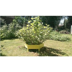 Клумба оцинкованная, d=80 см, высота бортика 15 см, жёлтая, Greengo