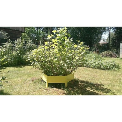 Клумба оцинкованная, d=80 см, высота бортика 15 см, жёлтая, Greengo