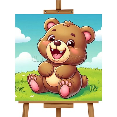 Мозаика алмазная "Мишка" 20*20см