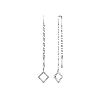 Серьги из серебра куб.циркон., В10-1375