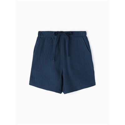 Шорты из муслина для мальчика KAFTAN, рост 128 см, синие