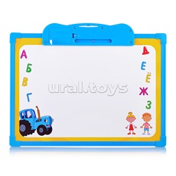 Двусторонняя доска "Синий трактор. Азбука" 2в1 (350 стихов, песен, звуков, бат.) в коробке
