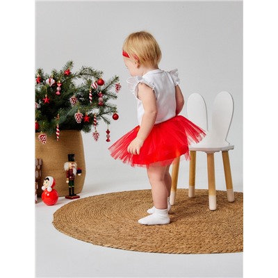 Набор для фотосессии «Крошка Я. Праздничный»: юбка и повязка на голову, красный, рост 62-86
