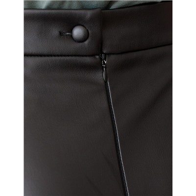 Расклешенная юбка из искусственной кожи