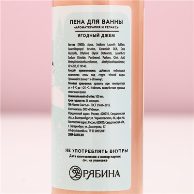 Подарочный набор новогодний «Уютной зимы», гель для душа, пена для ванны, 2×100 мл, Чистое счастье