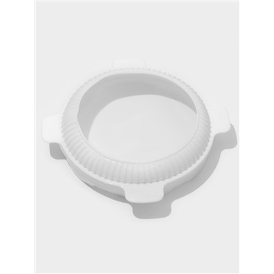 Форма для муссовых десертов и выпечки «Круг», 23.5×23.5 см, внутренний d=16 см, силикон, белая