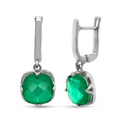 Серьги из серебра турмалин тропикана выращ., Фурианте