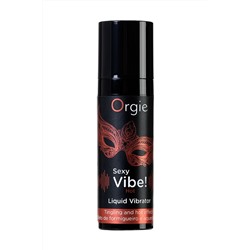Разогревающий гель для массажа ORGIE Sexy Vibe Hot с эффектом вибрации - 15 мл.