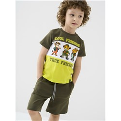 Комплект трикотажный для мальчиков: фуфайка (футболка), шорты