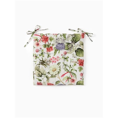 Подушка на стул «Этель» Organic home, 42×42×7 см, белая