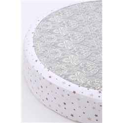 Простыня на резинке трикотажная на овальный матрас 125х75, арт ПРК-ОВ/звездочки