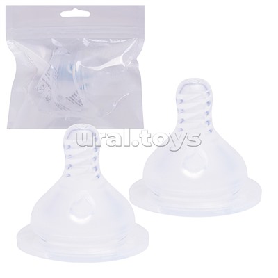 Комплект силиконовых сосок BABY FLOW + (широкое горло), размер L