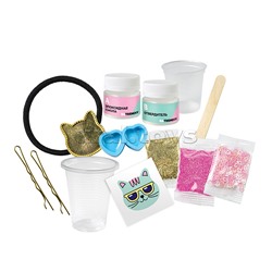 Создай украшения из эпоксидной смолы, Резинка и заколки (золото)