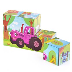 Набор из 6-и кубиков "Синий трактор"