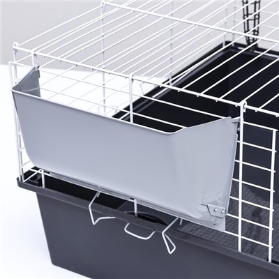 Клетка для грызунов «Пижон» №1 складная, 58×40×34 см (+миска, 2 кормушки), серая