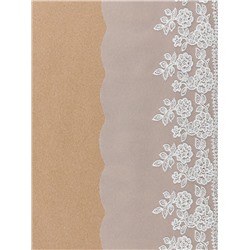 Кружево на сетке, 150 мм, 9±0.5 м, белое