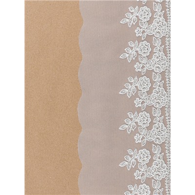 Кружево на сетке, 150 мм, 9±0.5 м, белое