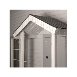 Гирлянда «Бахрома» 4×0.6 м, IP44, прозрачная нить, 180 LED, свечение белое, 8 режимов, 220 В