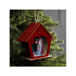 Подвеска световая «Дед Мороз и Снегурочка», 16×7×15.5 см, 1 LED, от батареек AG10×3, свечение тёплое белое