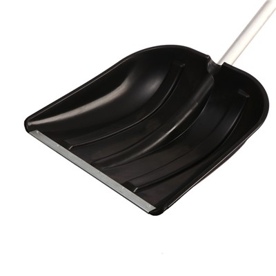 Лопата для уборки снега, пластиковый ковш 410×418 мм, оцинкованная планка, алюминиевый черенок, «Метель»