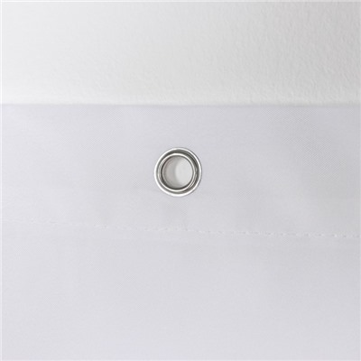 Штора для ванной Доляна «Гепард» с люверсами, 180×180 см, белая