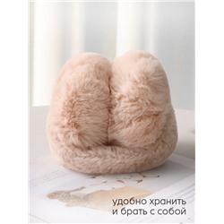 Меховые наушники складные женские MINAKU, бежевые, размер 54-58