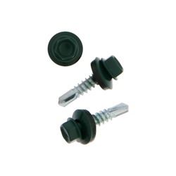 Саморезы кровельные, HAUPT 5.5×25 RAL6005, зеленый мох 250 шт.