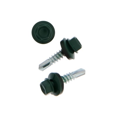 Саморезы кровельные, HAUPT 5.5×25 RAL6005, зеленый мох 250 шт.