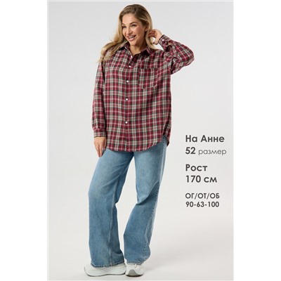 Рубашка женская в клетку