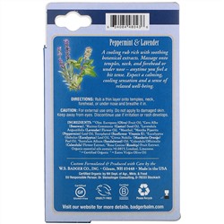 Badger Company, Aromatherapy, Headache Soother, Peppermint & Lavender, .60 oz (17 g)