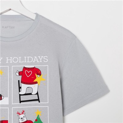 Пижама женская (футболка и шорты) KAFTAN «Мишки» размер 52-54