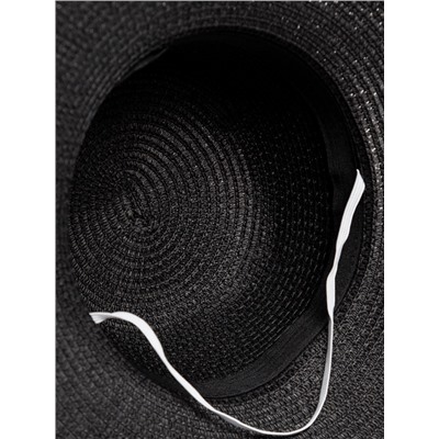 Шляпа женская MINAKU Summer joy с бантом размер 56-58, чёрная