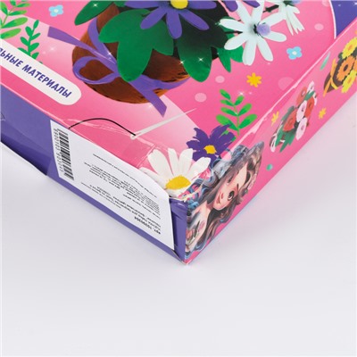 Набор для творчества «Букет из фетра в горшочке», фиолетовые цветочки