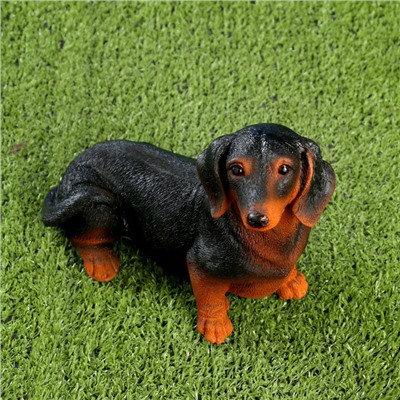 Садовая фигура из полистоуна «Собака такса», 20×20×12 см