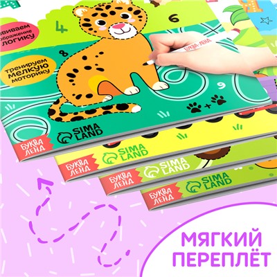Книги многоразовые обучающий «Обведи и сотри», набор 4 шт. по 12 стр., 2 маркера, в коробке