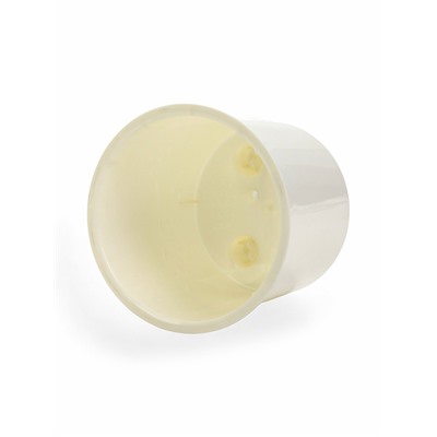 Кашпо для цветов Desert, 2.3 л, d=15.7 см, h=15.2 см, пластиковое, со вставкой, белое