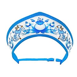 Ободок-кокошник "Русские промыслы" голубой с регулир.рез 77781 Centrum